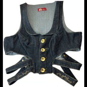 APPLE BOTTOMS | Vintage Y2K Apple Bottom Buttons Crop Vest